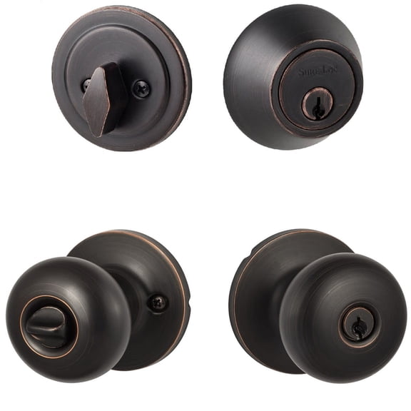 Contemporary Series Single Cylinder Entrance Knob Combo Pack
