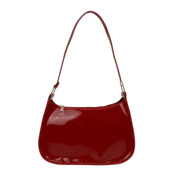 Contemporary Shoulder Bag Purse With Zippered Closure Stylish Underarm Bag PU Leather Satchel Handbag For Women