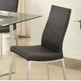 thumbnail image 1 of Benzara Miriam Contemporary Side Chair Black, Silver Powder Coating, Set Of 2, 1 of 2
