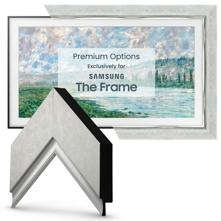 Deco TV Frames - Premiere Bezel for Samsung the Frame TV - 75" - Contemporary Silver