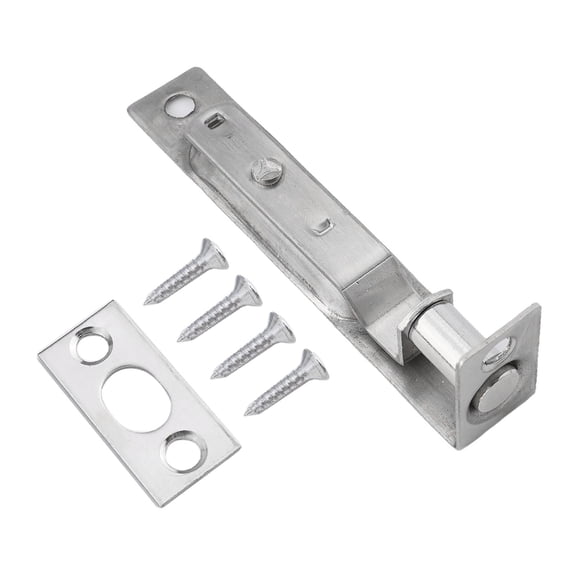 Contemporary Silver Flush Bolt Lock 4 inch Stainless Steel Lever Latch