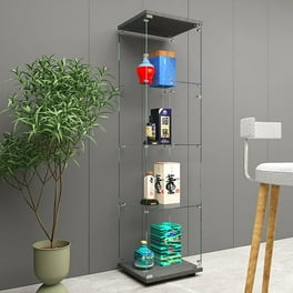 Espresso corner curio cabinet sale
