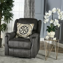 Contemporary Slate Microfiber Recliner - Glider And Comfort Chair In Stylish