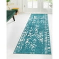 thumbnail image 1 of Contemporary Sling Collection Area Rug 2'7"x10' - Turquoise, 1 of 5