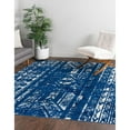 thumbnail image 1 of Contemporary Sling Collection Area Rug 7' Square - Navy Blue, 1 of 5