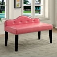 thumbnail image 1 of Contemporary Small Bench, Pink Finish, 1 of 2