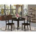 thumbnail image 1 of Contemporary Small Round Dining Table Set with X Back Chairs - Solid Wood Construction - Cappuccino Finish - Perfect for Small Dining Rooms, 1 of 2