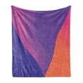 thumbnail image 1 of Contemporary Soft Flannel Fleece Throw Blanket, Abstract Wavy Lines Colors Illustration, Cozy Plush for Indoor and Outdoor Use, 70" x 90", Multicolor, by Ambesonne, 1 of 5