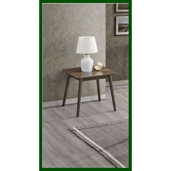 Contemporary Solid Rubber Wood Coffee Table with Walnut Finish - 40lbs Weight Capacity, Durable for Living Room