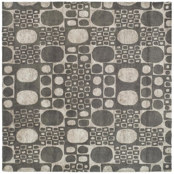 Contemporary Rug - Soho -Grey-Color:Grey,Design:Contemporary,Shape:Square,Size:6'L x 6' W