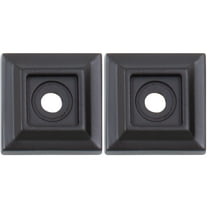 Contemporary Square Backplate, 7/8" x 7/8", 2-Pack, Matte Black by Stone Harbor Hardware