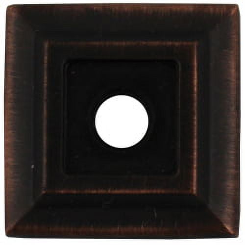 Contemporary Square Backplate, 7/8" x 7/8", 2-Pack, Vintage Bronze by Stone Harbor Hardware