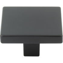 Contemporary Square Cabinet Knob, 1-1/2 Inches, Zinc Base Material, Matte Black by Stone Harbor Hardware