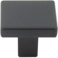 thumbnail image 1 of Contemporary Square Cabinet Knob, 1-1/8 Inches, Zinc Base Material, Matte Black by Stone Harbor Hardware, 1 of 4
