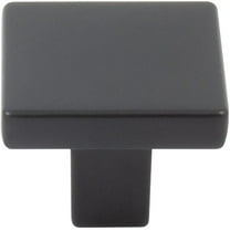 Contemporary Square Cabinet Knob, 1-1/8 Inches, Zinc Base Material, Matte Black by Stone Harbor Hardware