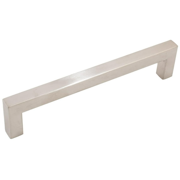 Contemporary Square Cabinet Pull, 128 Millimeters, Stanless Steel Base Material, Satin Stainless Steel by Stone Harbor Hardware