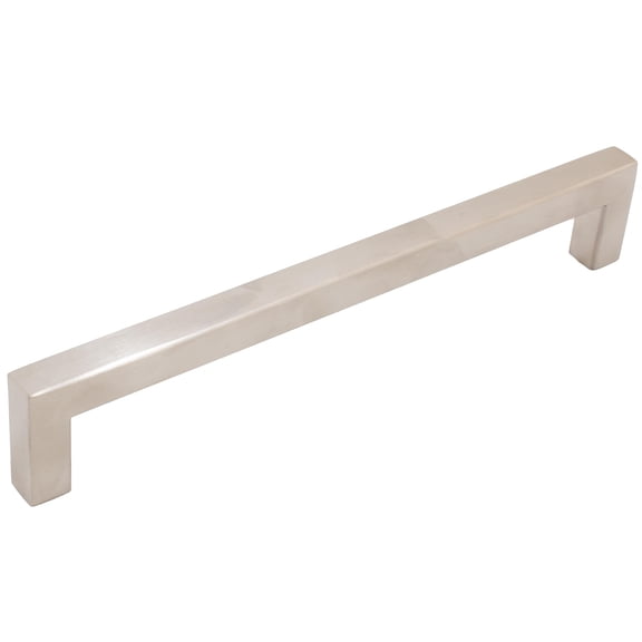 Contemporary Square Cabinet Pull, 160 Millimeters, Stanless Steel Base Material, Satin Stainless Steel by Stone Harbor Hardware