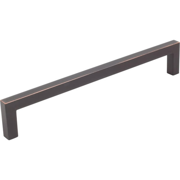 Contemporary Square Cabinet Pull, 192 Millimeters, Zinc Base Material, Vintage Bronze by Stone Harbor Hardware