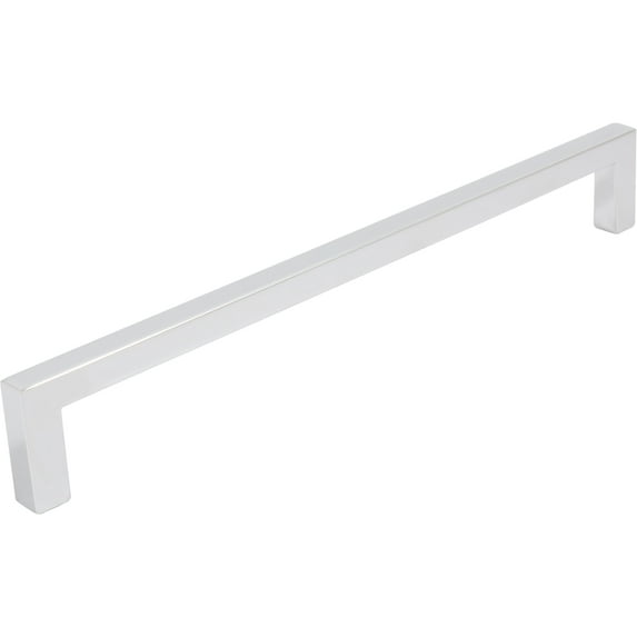 Contemporary Square Cabinet Pull, 224 Millimeters, Zinc Base Material, Polished Chrome by Stone Harbor Hardware