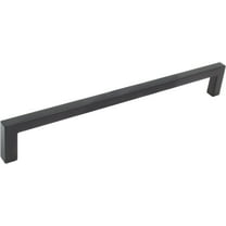 Contemporary Square Cabinet Pull, 256 Millimeters, Zinc Base Material, Matte Black by Stone Harbor Hardware