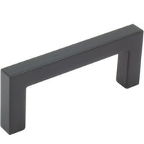 Contemporary Square Cabinet Pull, 3 Inches, Zinc Base Material, Matte Black by Stone Harbor Hardware