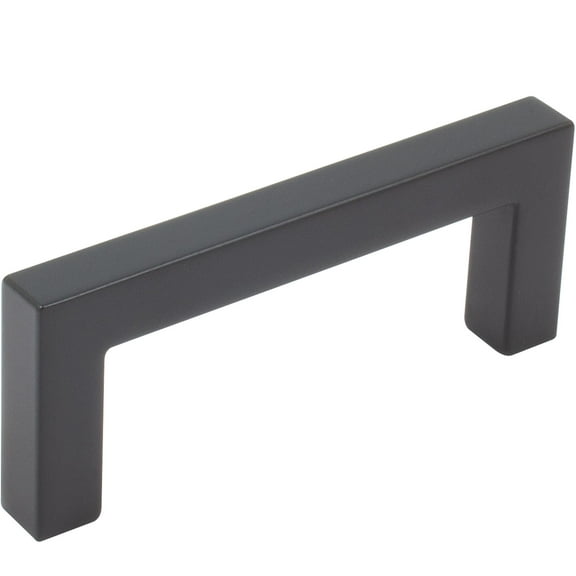 Contemporary Square Cabinet Pull, 3 Inches, Zinc Base Material, Matte Black by Stone Harbor Hardware