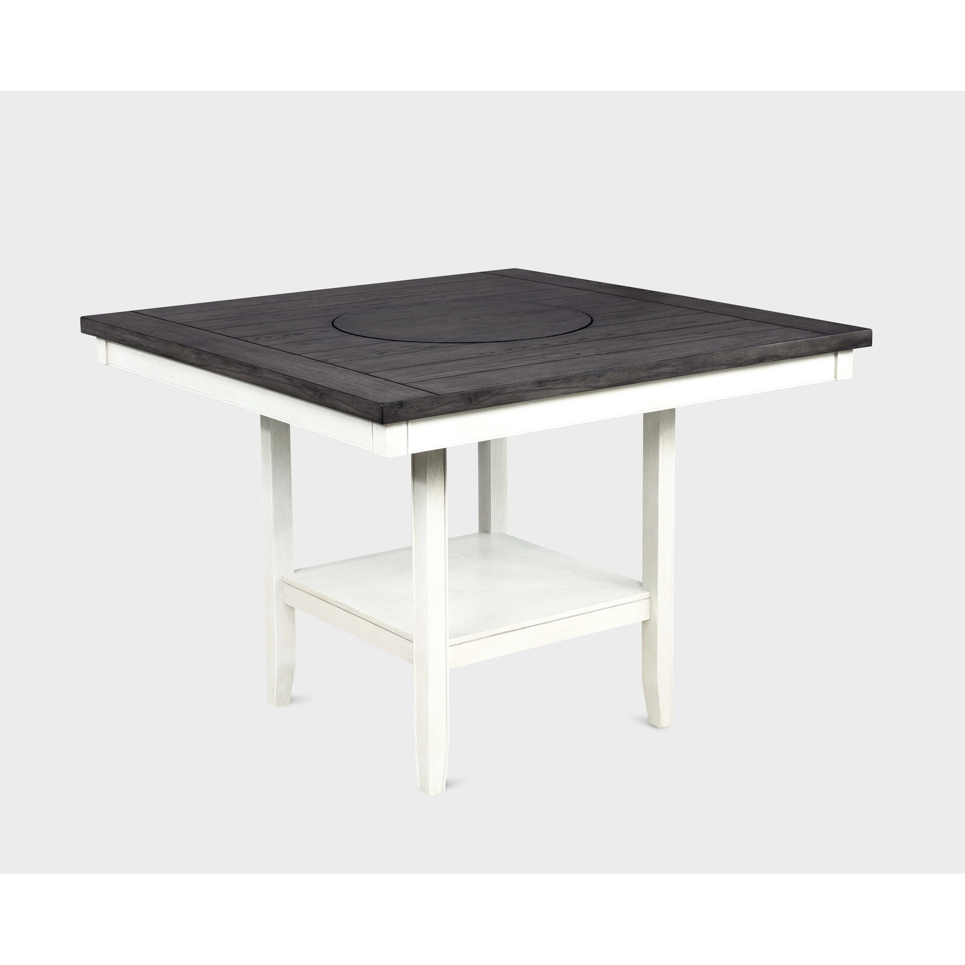 Contemporary Square Counter Height Table | 20 - inch Lazy Susan in ...