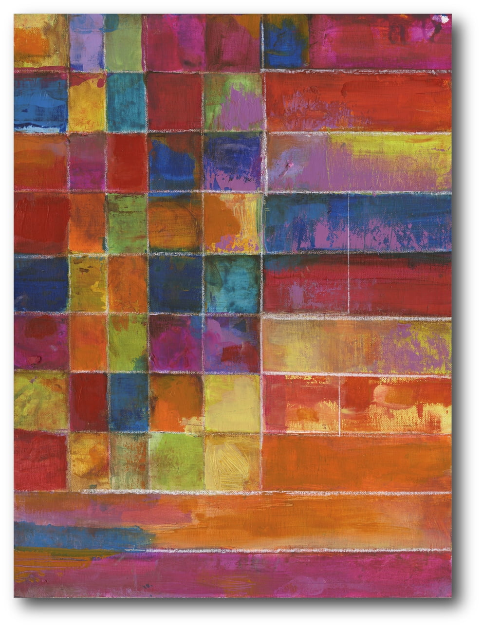 Contemporary Square Pattern Gallery-Wrapped Canvas Wall Art, 16x20
