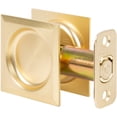 thumbnail image 1 of Contemporary Square Pocket Door Lock, Passage (Hall/Closet) Latch, 2-3/8" Backset, RCL, Satin Brass by Stone Harbor Hardware, 1 of 3