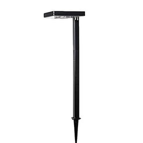 Contemporary Square Solar Path Light with 3 Ground Stake Mounting Options- Black