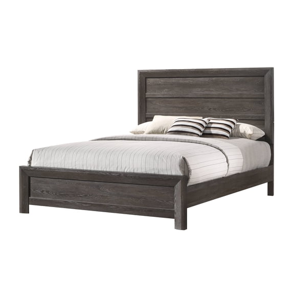 Contemporary Style 1pc Master Bedroom Queen Size Bed Brown Rustic Finish Wooden Furniture