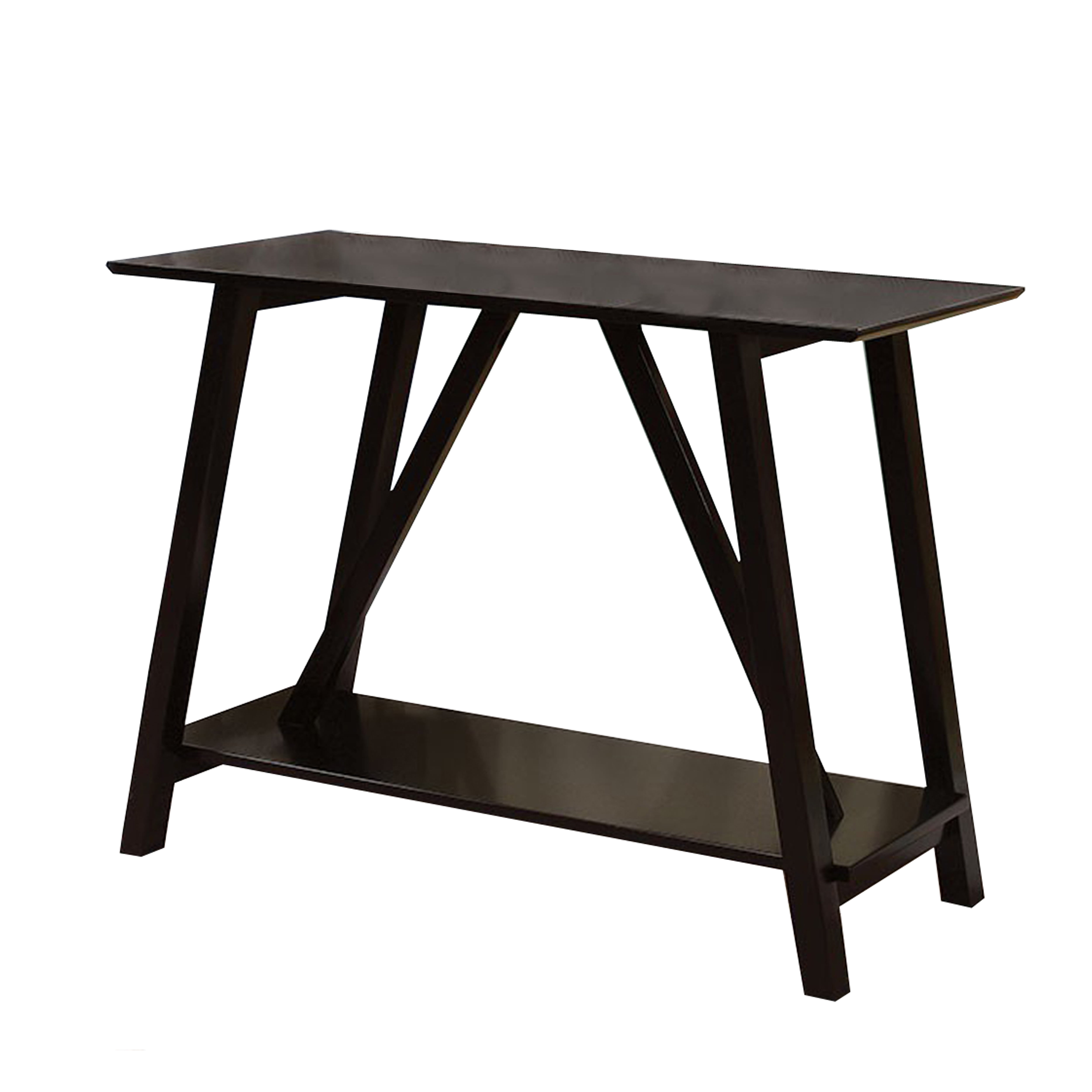 Contemporary Style Black Finish Hallway Entry Console Table