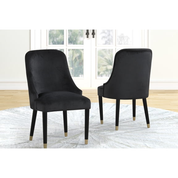 Contemporary Style - Fully Upholstered Seat - Dining Room Use / Purchase a 2pc Set of Dining Chairs