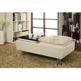 thumbnail image 1 of Contemporary Style Ottoman, White, 1 of 2