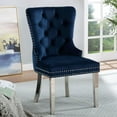 thumbnail image 1 of Contemporary Style - Tufted Back and Metal Ring - In Dining Space - Set of 2 Wingback Chairs, 1 of 5