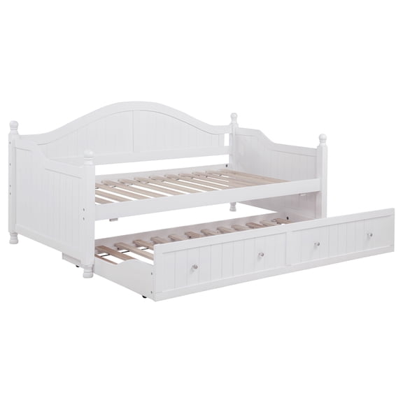 Julie Ann Wood Twin Daybed with Trundle White