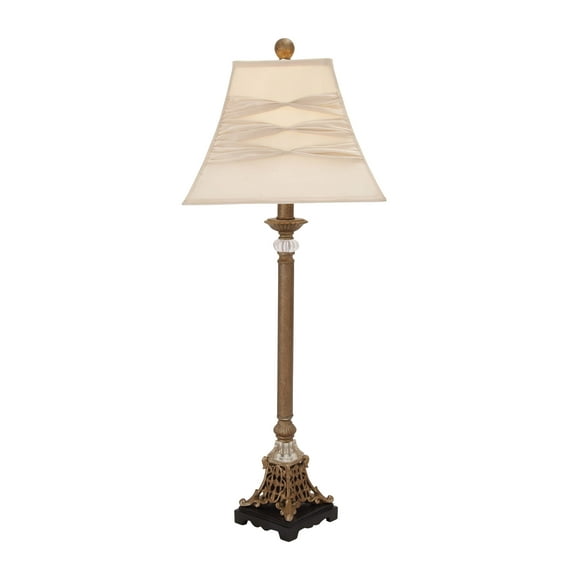 Contemporary Styled Polystone Metal Buffet Lamp