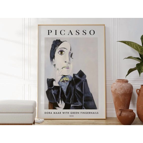 Contemporary Surrealism Pablo Picasso Dora Maar Portrait Art, Unframed Poster
