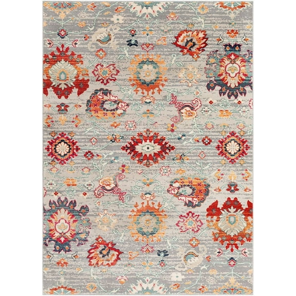 Contemporary Synnove Collection Area Rug 4'x4' Octagon - Gray