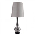 thumbnail image 1 of Benzara TERI Contemporary Table Lamp, Silver Base With White Shade, 1 of 1