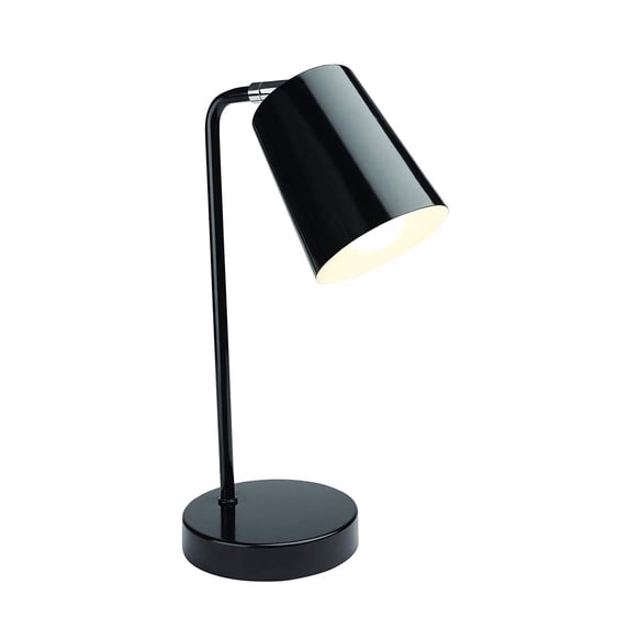 Contemporary Table Lamp with LED Bulb Included - Black - Walmart.com