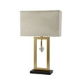 thumbnail image 1 of Contemporary Table Lamp with Rectangular Frame Base, Gold and Black - Saltoro Sherpi, 1 of 4