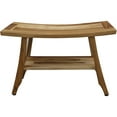thumbnail image 1 of Contemporary Teak Shower Bench With Shelf In Natural Finish, 1 of 2