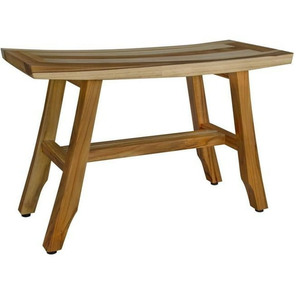 Contemporary Teak Shower Bench in Natural