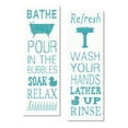 thumbnail image 1 of Contemporary Teal and Cream Typography Bath and Sink Rules Set; Bathroom Decor; Two 6x18" Unframed Poster, 1 of 3