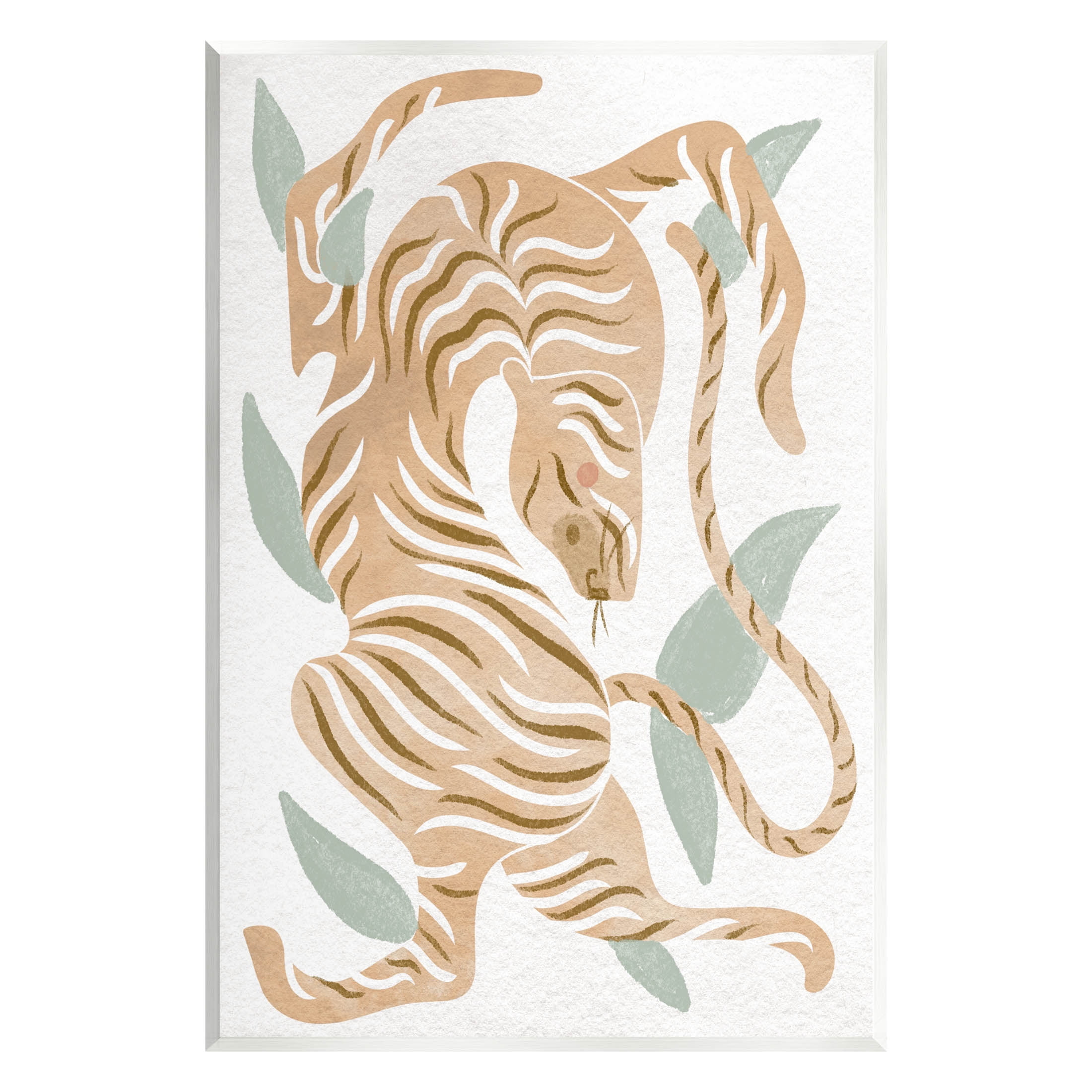 Contemporary Tiger Wildlife Shapes Animals & Insects Graphic Art Unframed Art Print Wall Art