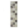 thumbnail image 1 of Contemporary Tile Plush Polypropylene Indoor Runner Rug, 2'7" x 8', Beige, 1 of 5