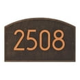 thumbnail image 1 of Contemporary Top Mount Address Plaque - Mocha, 1 of 1