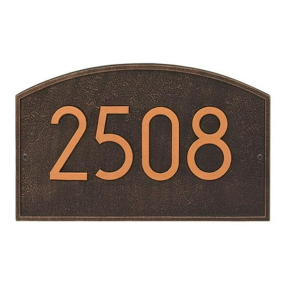 Contemporary Top Mount Address Plaque - Mocha