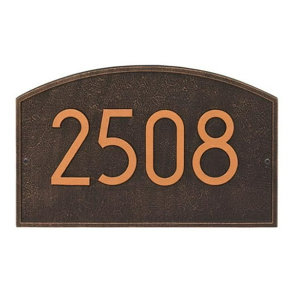 Contemporary Top Mount Address Plaque - Mocha